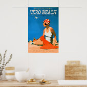 Vero Beach Florida Reise Repro Poster Strand Retro (Küche)