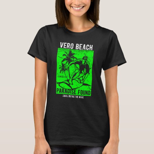 Vero Beach Florida Retro Distressed Style Souvenir T-Shirt (Vorderseite)