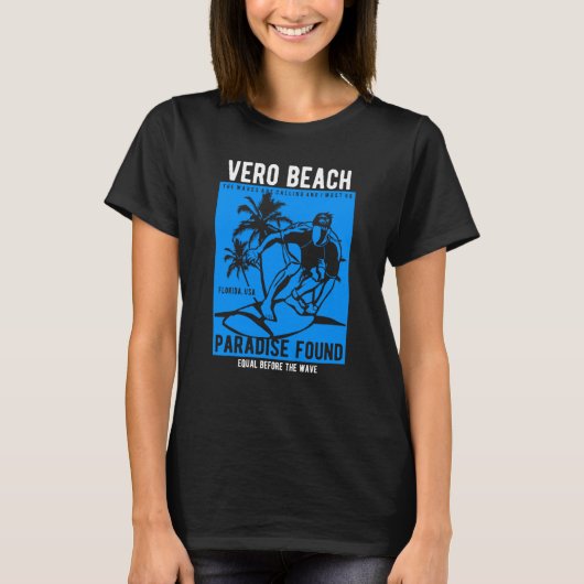 Vero Beach Florida Retro Style Souvenir  10 T-Shirt (Vorderseite)