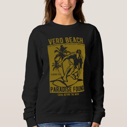 Vero Beach Florida Retro Style Souvenir  4 Sweatshirt (Vorderseite)