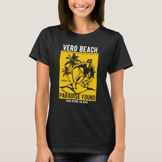 Vero Beach Florida Retro Style Souvenir 5 T-Shirt (Vorderseite)
