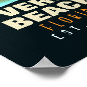 Vero Beach Florida Retro Sunset Souvenirs 60er Poster (Ecke)