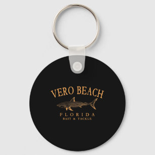 Vero Beach Florida Shark Retro Arched Orange Lette Schlüsselanhänger