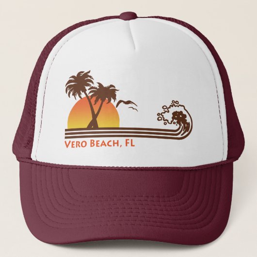 Vero Beach Florida Truckerkappe (Vorderseite)