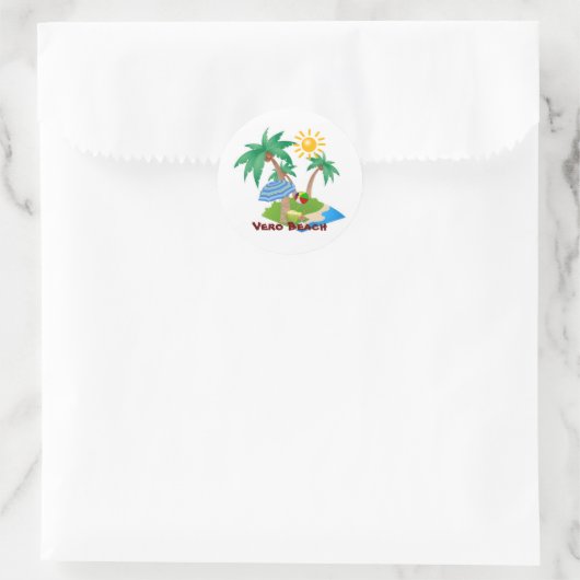 VERO BEACH Perfect Vacation Aufkleber (Tasche)