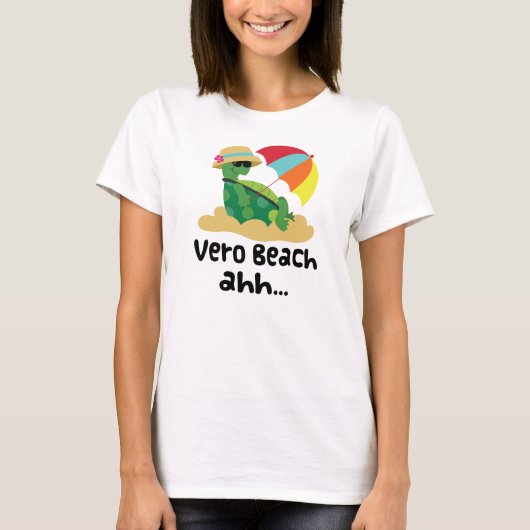 Vero Beach (Schildkröte auf Strand) T-Shirt (Vorderseite)