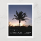 Vero Beach Silhouette Postkarte (Vorderseite)