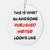 veröffentlichte Autorin, phantastisch Keramik Ornament (Links)