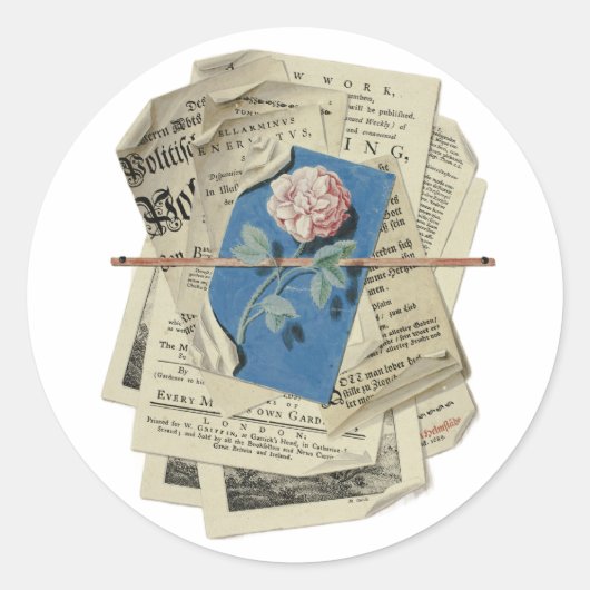 Veröffentlichte Mitteilungen und Ausdrucke - Scrap Runder Aufkleber (Vorderseite)