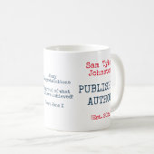 Veröffentlichter Autor Kaffeetasse (VorderseiteRechts)