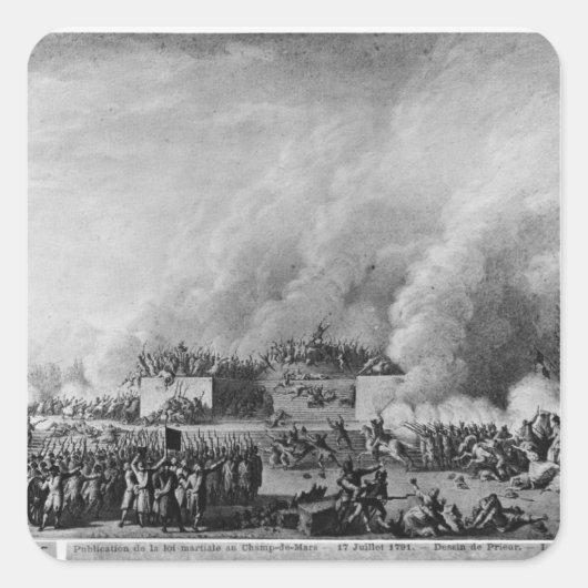 Veröffentlichung des Kriegsrechts im Quadratischer Aufkleber (Vorderseite)