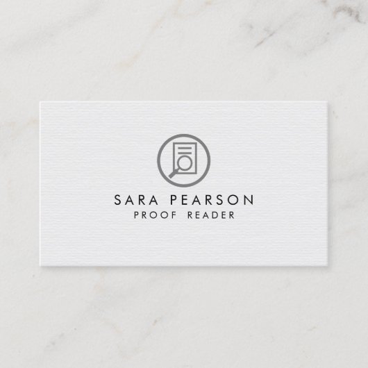 Veröffentlichung von Korrekturlesern Visitenkarte (Vorderseite)