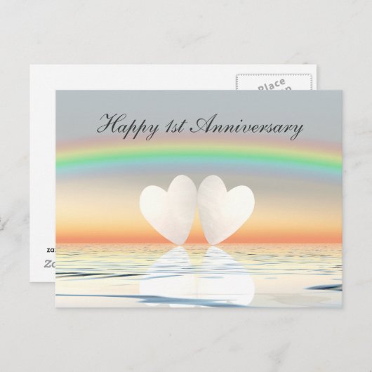 Veröffentlichung zum ersten Jahrestag Postkarte (Vorne/Hinten)