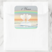 Veröffentlichung zum ersten Jahrestag Quadratischer Aufkleber (Tasche)