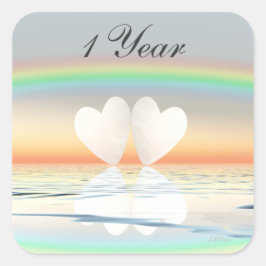 Veröffentlichung zum ersten Jahrestag Quadratischer Aufkleber