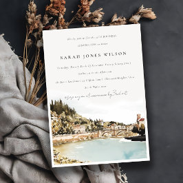 Verona Adige Italien Wasserfarbe Geburtstag Einladung