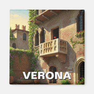 Verona Balcony Italien Reisen Magnet