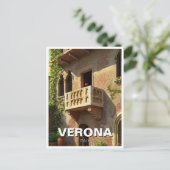 Verona Balcony Italien Reisen Postkarte (Stehend Vorderseite)