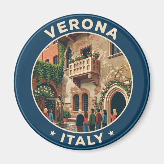 Verona Balkon Italien Magnet (Vorne)