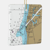 Verona Beach Lake Oneida Chart Keramikornament (Rechts)