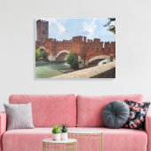 Verona Castelvecchio Bridge View Leinwand (Insitu (Wohnzimmer))