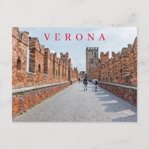 Verona Castelvecchio Brücken Aussichtskarte Postkarte