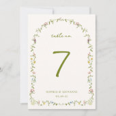 VERONA Frame Wedding Tischnummer Card (Vorderseite)