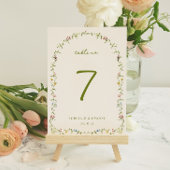 VERONA Frame Wedding Tischnummer Card