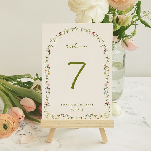 VERONA Frame Wedding Tischnummer Card