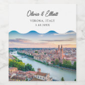 Verona Gastgeschenk Hochzeit Personalisiert Wine L Weinetikett (Einzelnes Label)