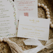 VERONA Gelborange Etage Hochzeit RSVP Karte