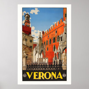 Verona Italien 1938 - Vintage Reiseplakat Poster