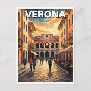 Verona Italien Amphitheater Reise Postkarte