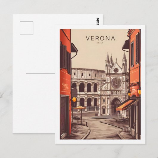 Verona Italien Berühmter Reiseort Postkarte (Vorne/Hinten)