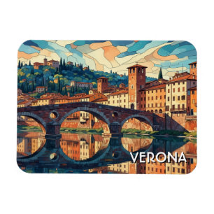 Verona Italien Brücke Reise Magnet