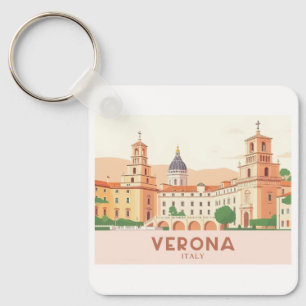 Verona Italien Pastel Travel - Julias Balkon Schlüsselanhänger