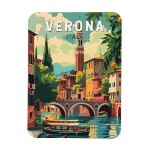 Verona Italien Reise Kunst Vintage Magnet