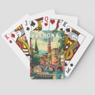 Verona Italien Reise Kunst Vintage Spielkarten
