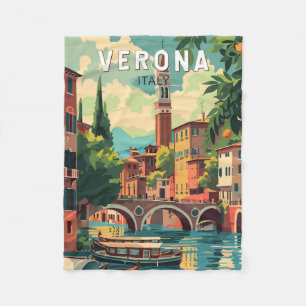 Verona Italien Reisen Kunst Vintag Fleecedecke