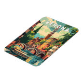Verona Italien Reisen Kunst Vintag Magnet (Linke Seite)