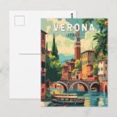 Verona Italien Reisen Kunst Vintag Postkarte (Vorne/Hinten)