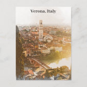 Verona Italien Silhouette Wasserfarben Postkarte (Vorderseite)