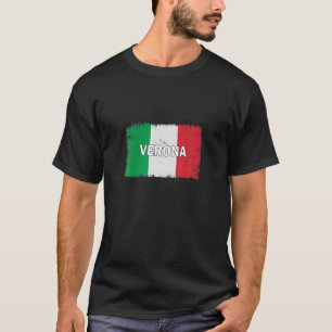 Verona - Italien - Stadt mit italienischer Flagge T-Shirt