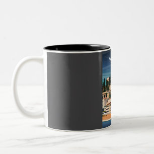 Verona Italien Vintag Minimal Retro Travel Poster Zweifarbige Tasse