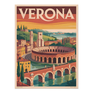 Verona Italien vintage Fotodruck
