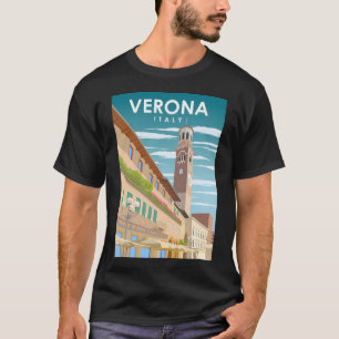 Verona Italien Vintage Minimal Retro Reiseplakat T T-Shirt