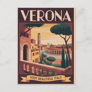 Verona Italien vintage Postkarte