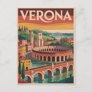 Verona Italien vintage Postkarte