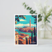 Verona Italien Vintage Reise Illustration Postkarte (Stehend Vorderseite)