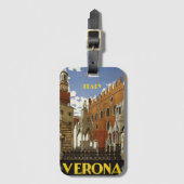 VERONA ITALIEN VINTAGE REISE POSTER GEPÄCKANHÄNGER (Vorderseite Vertikal)